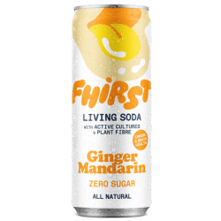 Fhirst Living Soda - Ginger & Mandarin 12 x 330ml